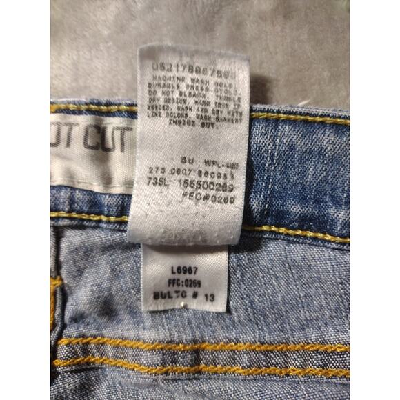 Levi's 545 Low Boot Cut Blue Jeans Women's 12M Medium Wash Altered Hem - Picture 8 of 10